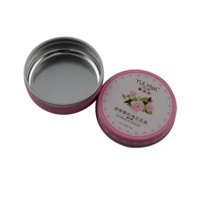 Lille rund todelt læbebalsam, kosmetisk emballage tinblik