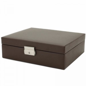 BROWN LÆDER OPBEVARINGSVALET TASKE TIL KLÆDER OG SMYGKUFFEKLINKS