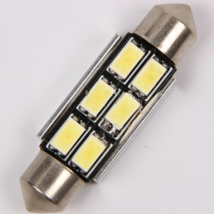 canbus fejlfri 5630 6smd 36mm 39mm 42mm c5w led festoon pærer