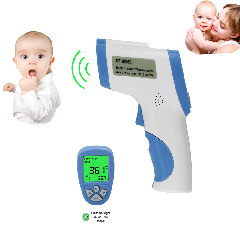 Feber opdaget af ikke-kontakt spædbarnstemperatur pistol
