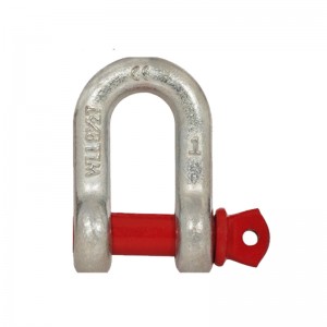 G210 Løftning Hot Dip Galvaniseret skruepind US Dee Type Carbon Steel Drop Forged Marine Rigging Chain D Shackle