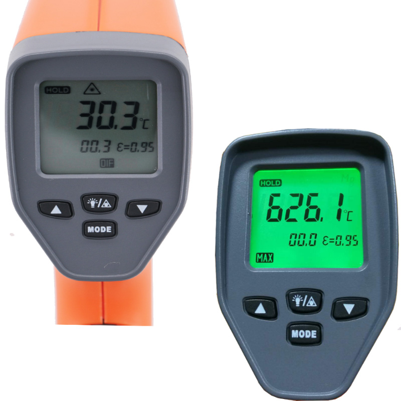 Håndholdt høj kvalitet mere nøjagtigt infrarødt termometer industriel garanti tid 1 år