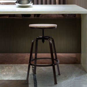 Rygfri barstol justerbar højde drejelig barstol sæt med 2