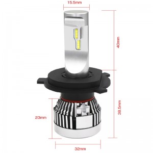 60W 6000LM superlys bil h4 højeffekt led forlygter pærer h4 p43t / p45t led forlygter