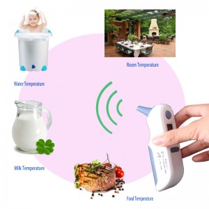 Øjeblikkelig Læs ikke-kontakt infrarødt øretermometer til babybrug med feberadvarsel og omgivende temperaturtestinstrumenter