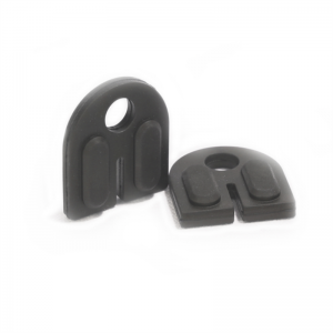 Rustfrit stål D-type glasklemme med plade