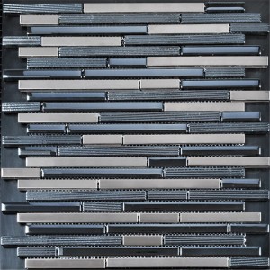 HST08 Seneste design hærdet køkkenglas blandet rustfrit stål vask Sænker til bagplade