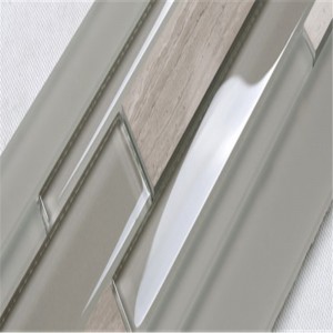 HSD132 Moderne dekorativ strimmel køkkenglas Keramisk bagplade vægflise