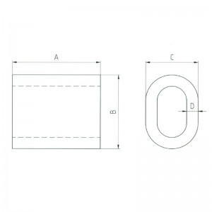 Stål Oval Swaging Sleeve S-506 Ikke-konisk ærme