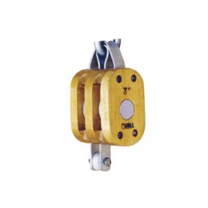 Almindelig træblok-dobbelt med krog