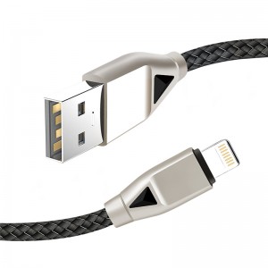 KPS-8449CB nylon USB-kabel -diamond type-c / belysning / mikro