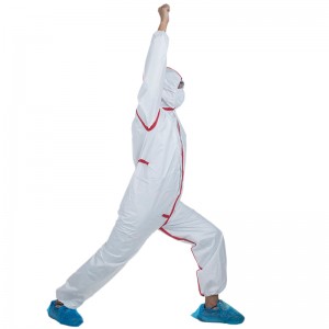 Mikroporøs Coverall Klasse 5/6 Mikroporøs engangs Coveralls