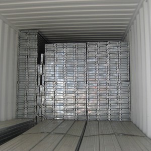 210 Bredde Galvaniseret Stillads Stålplade med 6 mm hul