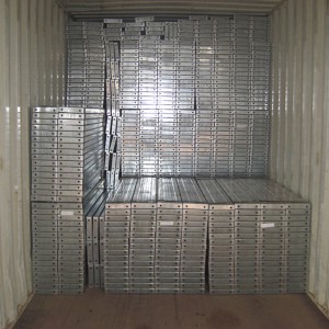 240 galvaniseret stillads metaldæk med U-type understøttelse