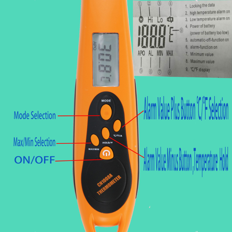 Bærbar og digital spætte Type madtermometer Nyt produkt af høj kvalitet