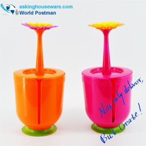 Akbrand blomsterformet vævskasse