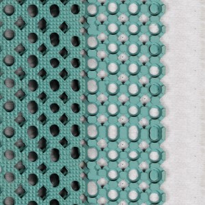 Vandbestandigt gummimåtte med dræning Hul til restaurant