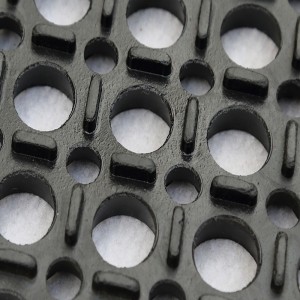 Anti-rive gummi støddæmper måtter dræning gummi gulvmåtter til hotel