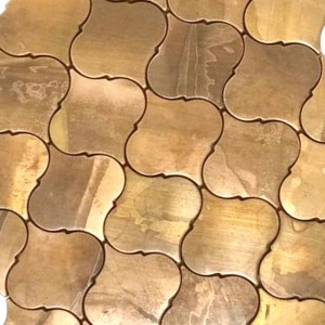 Metalvægfliser Backsplash Lyktetel Antik messing Kobber Mosaik Tile