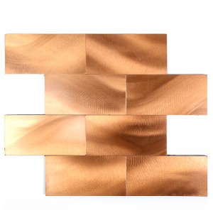 Subway metal aluminium mosaikskræl og stick fliser klistermærker til køkken backsplash