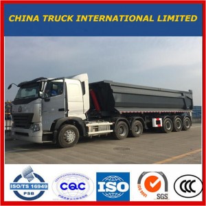 Cimc Tri Axles 25m3--37m3 Side Dump Semi Trailer / Tipper Truck Semi Trailer