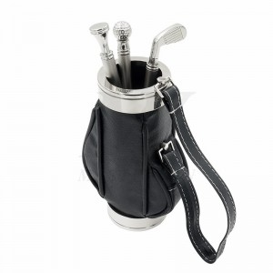 Fire stykker læder / metal desktop sæt_KK96303-01