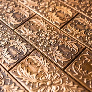 Kobberryggen Mosaikflisebadeværelse og dekoration Piastrelle Bagno Con Fiori fliser