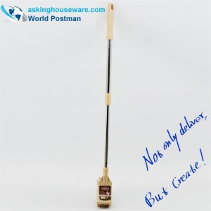 AK91001 Akbrand toiletbørste Elastisk rustfrit stålrør firkantet børstehoved