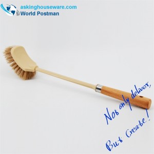 Akbrand toiletbørste strandhåndtag med ring i rustfrit stål