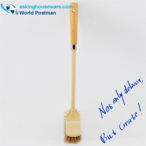 Akbrand toiletbørste strandhåndtag med ring i rustfrit stål