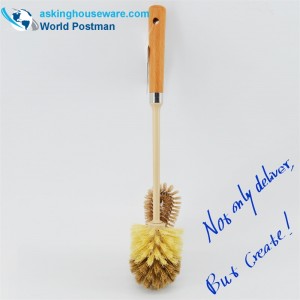 Akbrand toiletskålbørste Strandhåndtag med multifunktionel lille rengøringsbørste