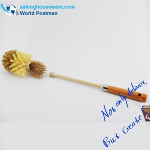 Akbrand toiletskålbørste Strandhåndtag med multifunktionel lille rengøringsbørste