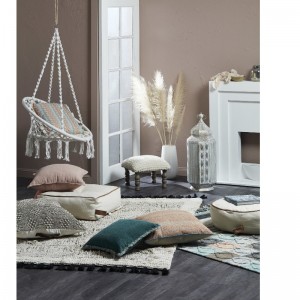 Indendørs udendørs brug hængestol Macrame til voksne eller børn 100% håndlavet bærbar bomuldshængekøje stol