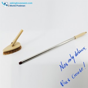 Akbrand Gulvbørste Langt uforlængelig rustfrit stålrør trekantformhoved