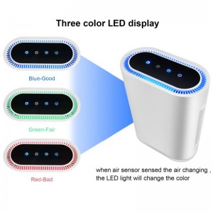 Støv og røgluft Ionizer Cleaner Ozon Luftrenser med HEPA-filter