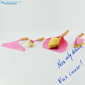 Akbrand husholdningsbambushåndtag rengøringsbørster sæt 4in1