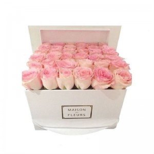 Cube papir trykt guld folie logo blomster gave emballage æske