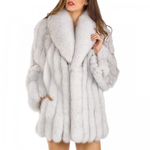 Rvxigzvi Kvinder Faux Fur Coat Parka Jakke Lang grøft Vinter Varm Tyk Yttertøj Overfrakke Plus Størrelse XS-4XL