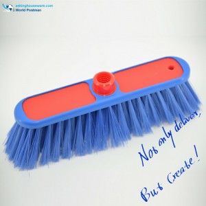 Akbrand Wider Brush Board Plastic Broom Head med symmetrisk blød TPR-bordur