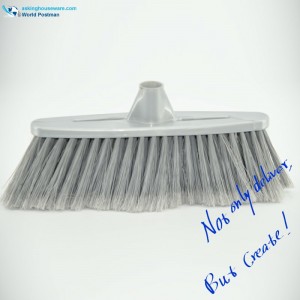 Akbrand gråfarvet plastisk kvasthoved med lang og tynd blænde i børsteplade