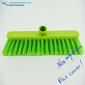 Akbrand Plastic Push Brush Push Broom Head med skråt gevind Enkelt bredere firkantet børsteplade