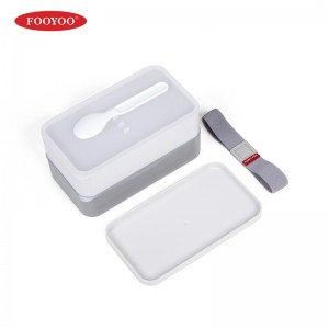 2 lags plast, stabelbart bærbart måltid tilberedningsbeholdere bento frokostboks til børn