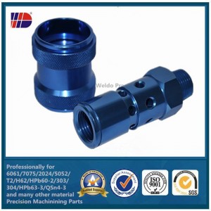 OEM farveanodiseret aluminium6103 CNC Machining Technology reservedele