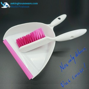 Akbrand Dustpan Brush Broom med bredere indgang og PVC-linje