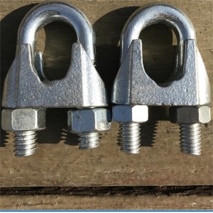 Fabrikspris Galvaniseret pulverlakeret us type drop Din 741 metal Wire Rope Clip