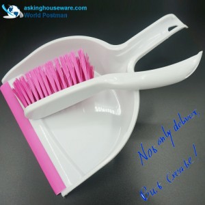 Akbrand Dustpan Børste Broom med Wave Shape Design PVC Line ved Dustpan indgang