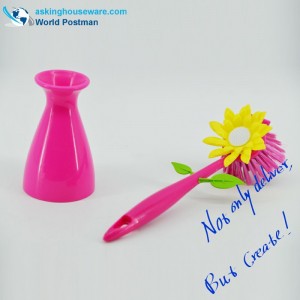 Akbrand Sunflower Kitchen Dish Cleaning Brush Set med kælderholder