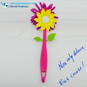 Akbrand Kitchen Dish Pot Cleaning Duster med solsikke udsmykning