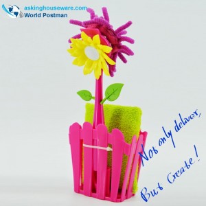 Akbrand Kitchen Cleaning Duster og opbevaringsspandssæt med sukkere og svampeskure