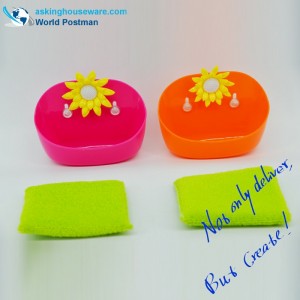 Akbrand Kitchen Cleaning Sponge Scour og Storage Bucket Set med sukkere